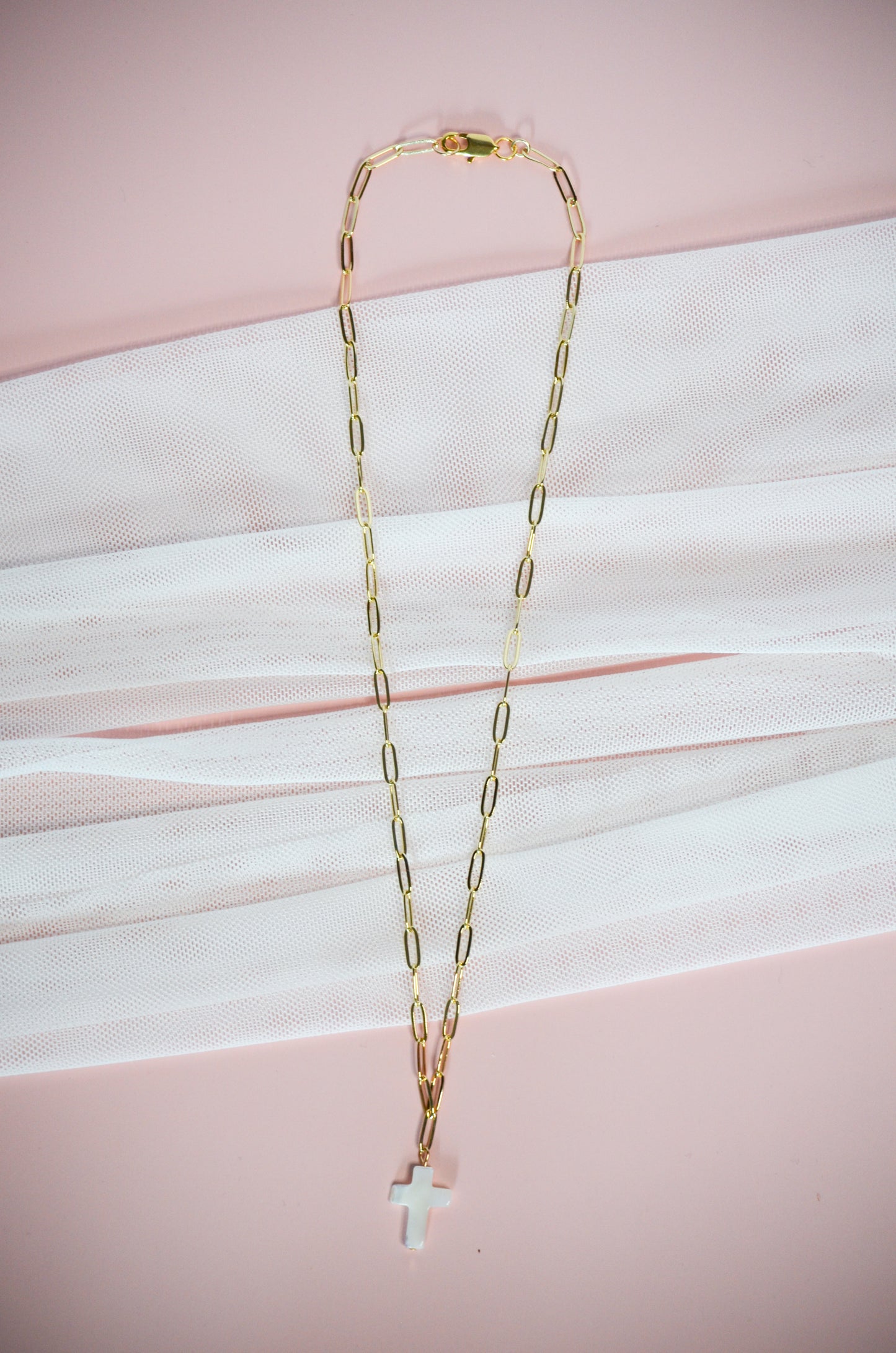Grace Necklace | Cross Pendant Gold Chain
